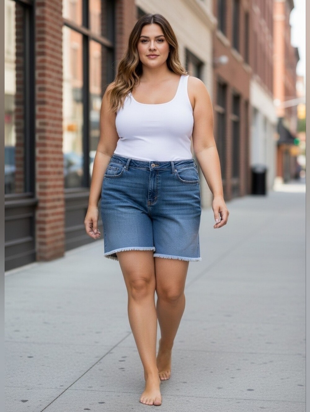Torrid High Rise 7" Dad Shorts Clasaic Denim Raw Hem Dark Was Size 26 NWT